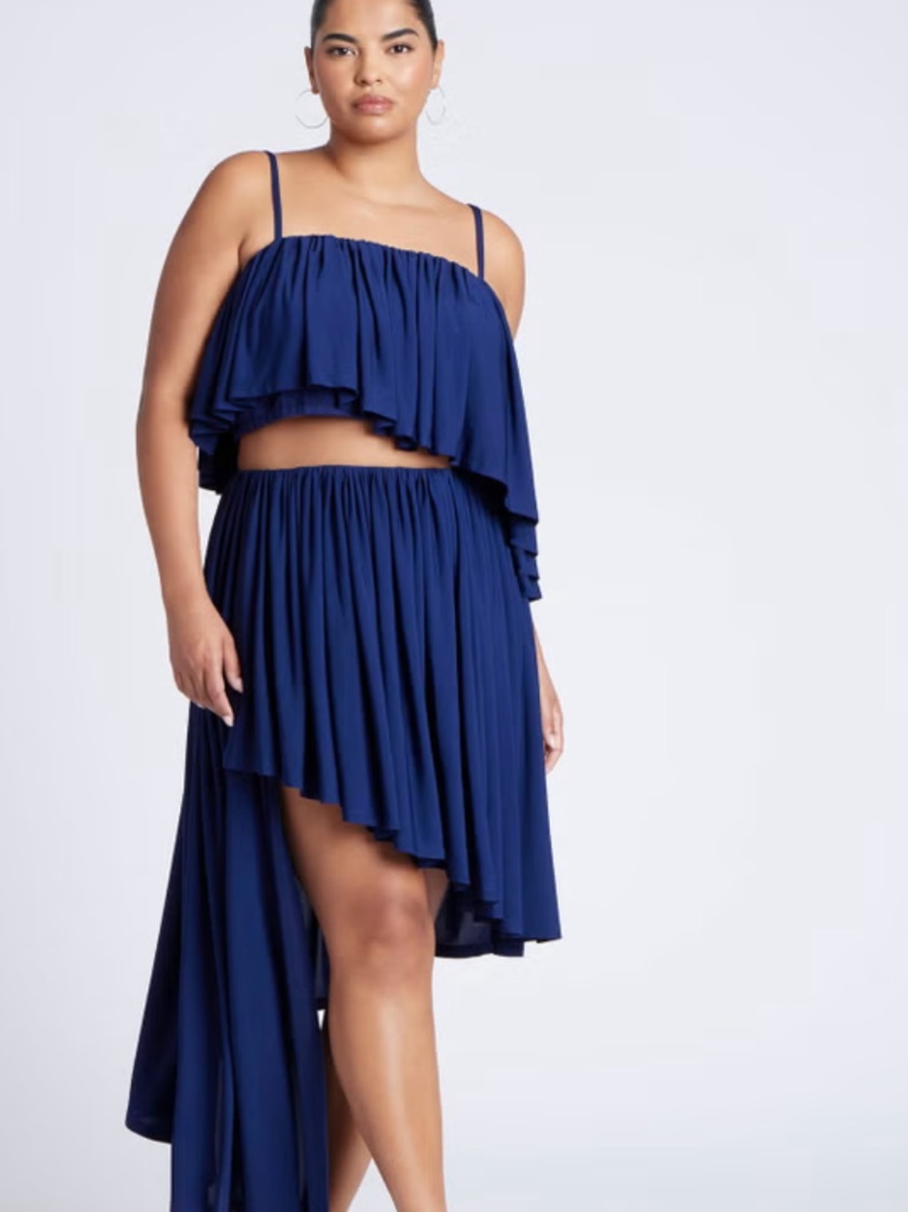 Eloquii Navy Blue Spaghetti Strap Tank Top